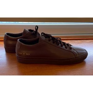 BRAND NEW COMMON PROJECTS Original Achilles Brown Leather Sneakers Men Size 10